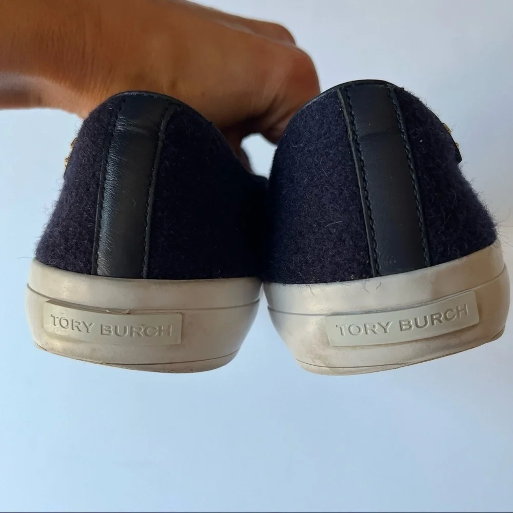 Tory Burch Stardust Ombré Leather Wool Sneakers
